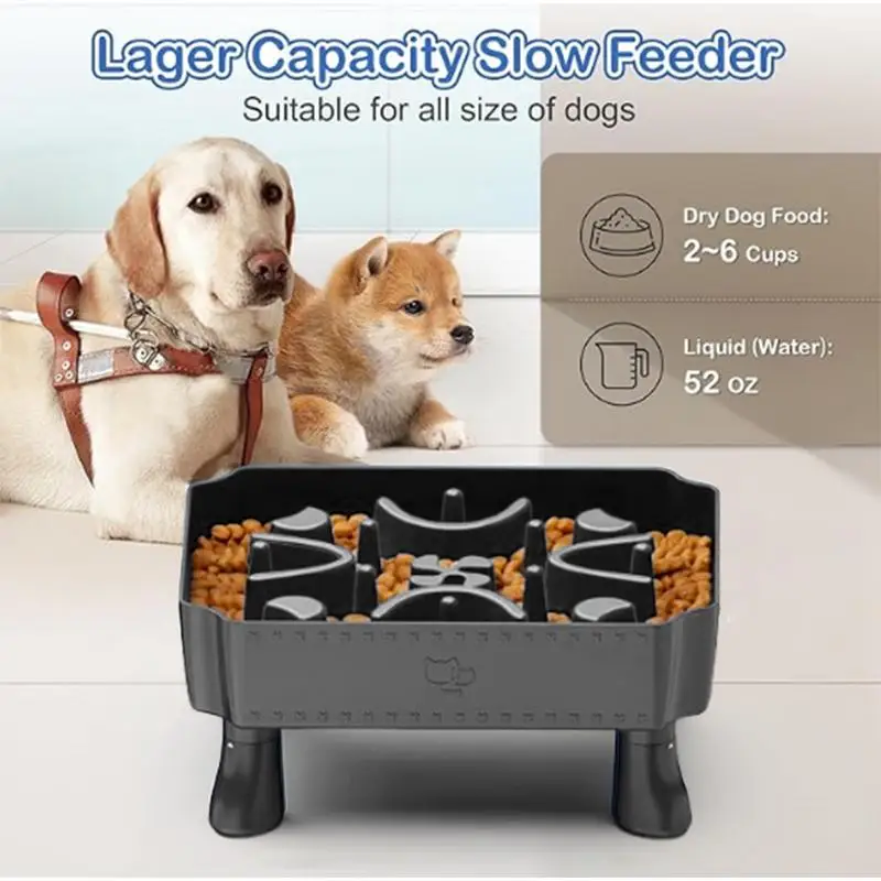 Slow Food Bowl For Small Dogs 2 In 1 Dog Toys Interactive Elevated Healthy Eating Bowl Pet Supplies Dog Enrichment Toys