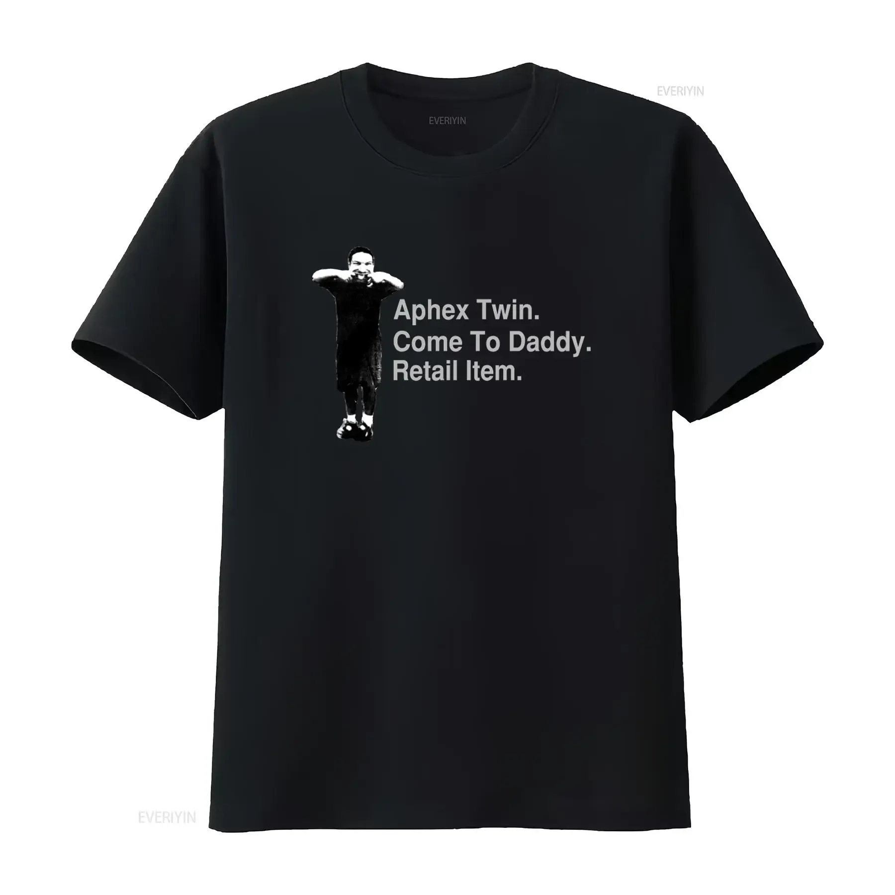 Aphex Twin Come To Daddy Cotton T Shirt for Men Retail Item Vm1807 OYAN vintage Washed designer clothes homme Stylish