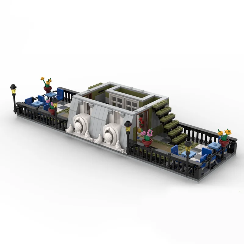3048PCS Moc Building Blocksชุด-ที่ไม่ซ้ํากันParisian Garden Hotelชุดอิฐชุด-Great CityฉากจอแสดงผลModular Collection