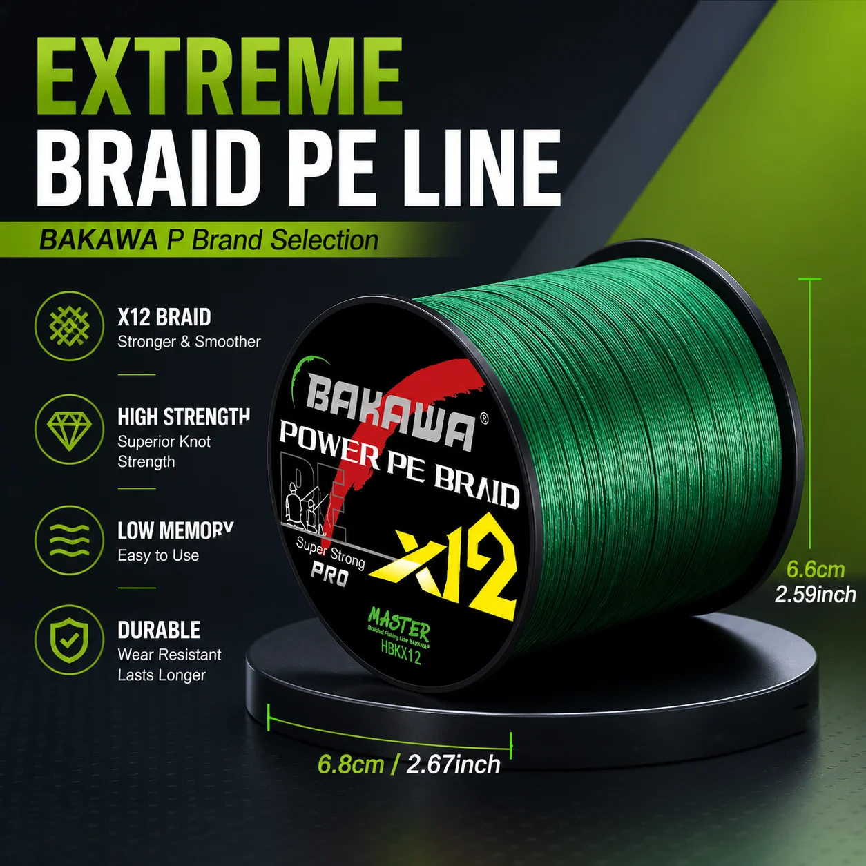 خيط صيد مجدول من BAKAWA بـ 12 - مراجعة Fishing Equipment In Japanese وسعره