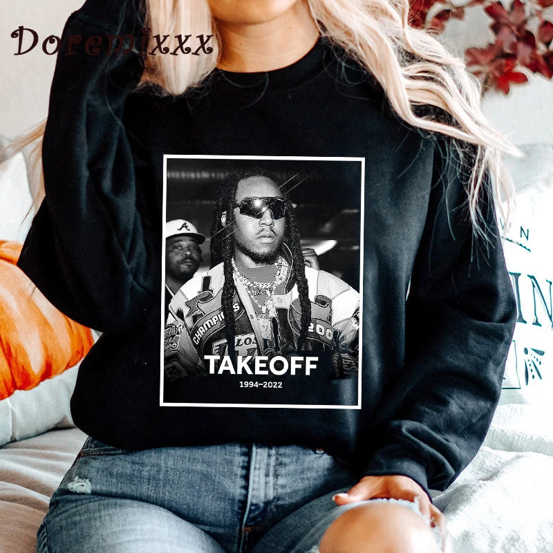 

Takeoff 1994-2022 Sweatshirts Cotton Loose Vintage Crewneck Hoodies Casual Rap Hippop Pullover Unisex