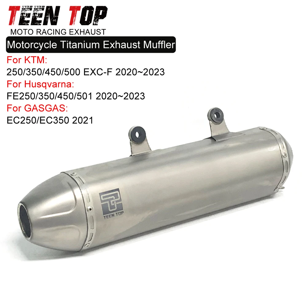 For Husqvarna FE250/350/450/501 Exhaust Muffler Moto Escape Systems Titanium Alloy Dirt Bike 50.5mm FE450 2020-2023 Exhaust Tube