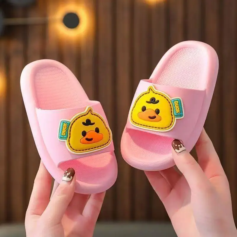 Gelbe Enten-Kinderpantoffeln, Sommerliche Rutschfeste Weichsohlen-Sandalen für Babys und Kleinkinder, Innen- und Badezimmer-Slides Verfügbar für – Detail 7