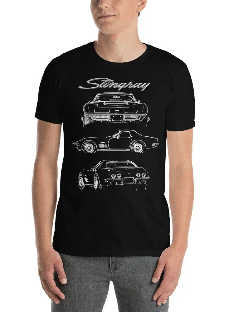 1970 C3 Stingray LT-1 Collector Car Gift T-Shirt 100% Cotton O-Neck Short Sleeve Summer Casual Mens T-shirt Streetwear