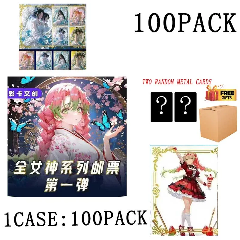 

Wholesales Goddess Story Collection Caika Wenchuang Wave 1 Bifold Stamp Sexy Waifu Anime Demon Slayer Kids Playing Trading Card