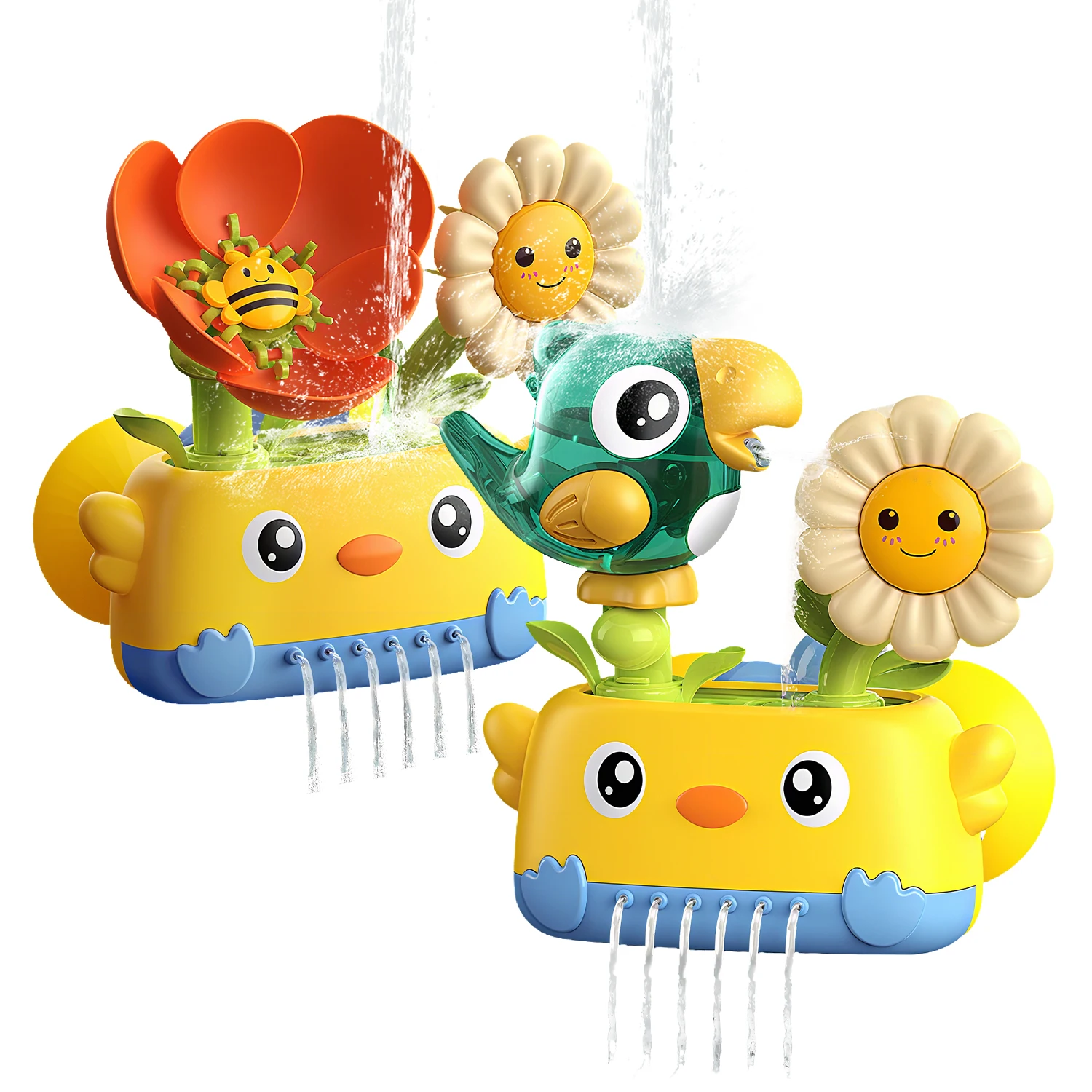 Baby Bath Toys Sun Flower Water Blossom Shower Toys for Children Bathroom Spraying Water Flower Bathing Water play toys Gifts