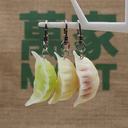 Funny Simulation Food Dumplings Keychain Car Key Chain Pvc Key Pendant Backpack Pendant Jewelry Gifts Keyring