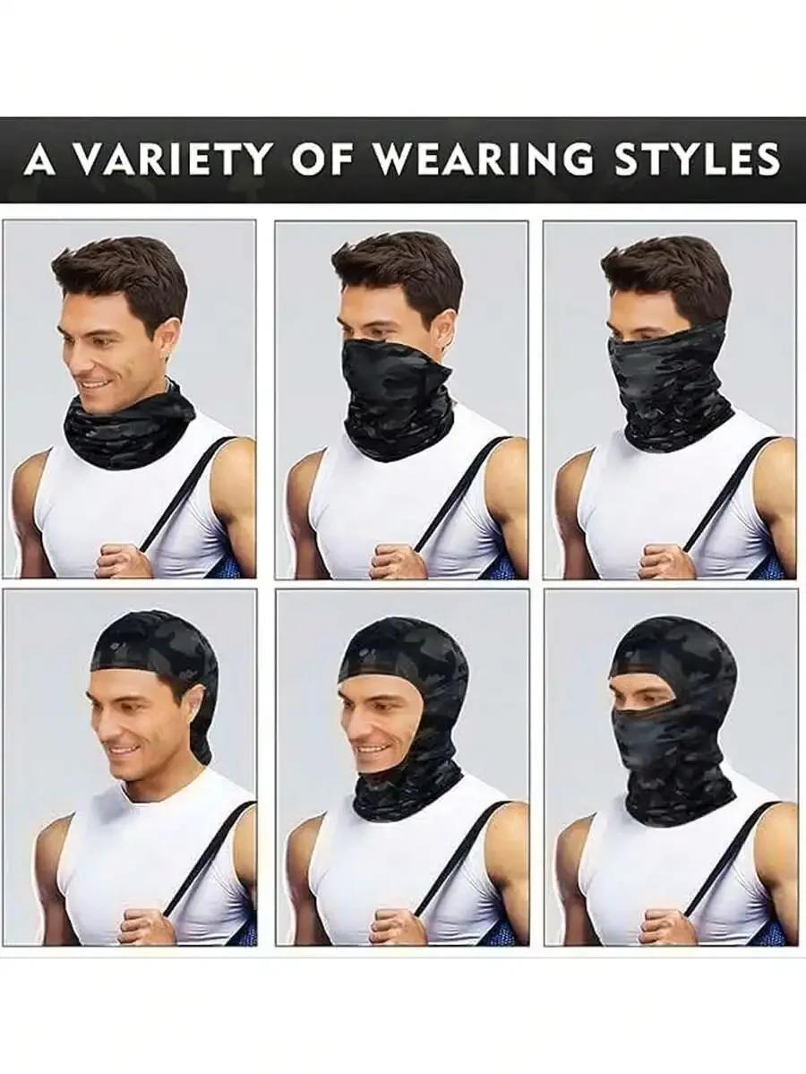 

3pcs Camo Balaclava Face Mask For Men Women UV Protection Cycling Hunting Snowboard
