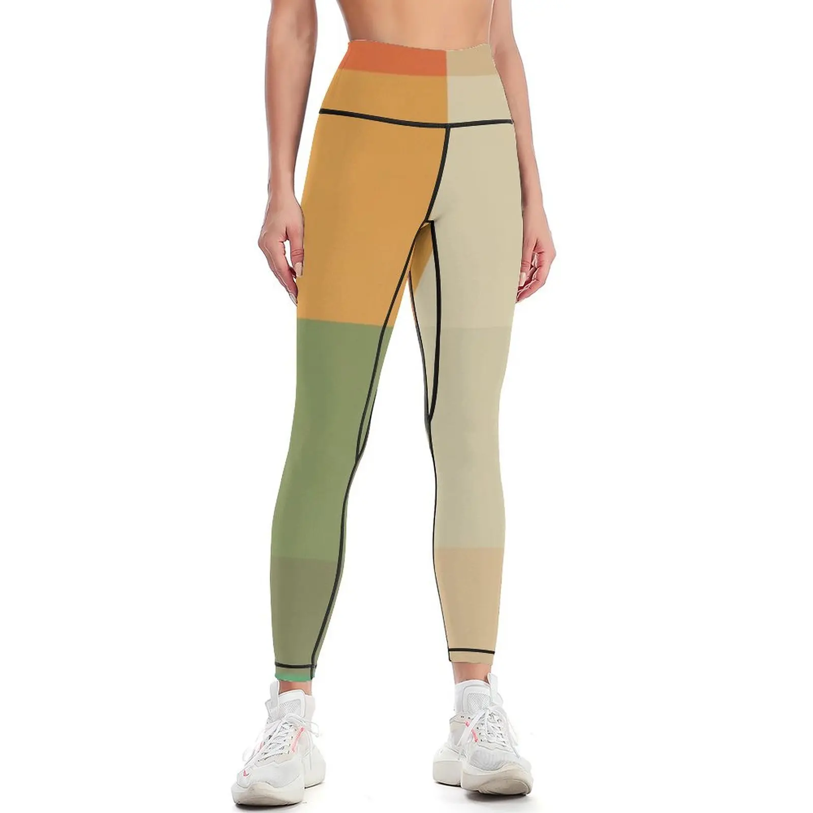 

Retro Geometry Leggings harem pants Sweatpants sports for push up sports for gym Womens Leggings