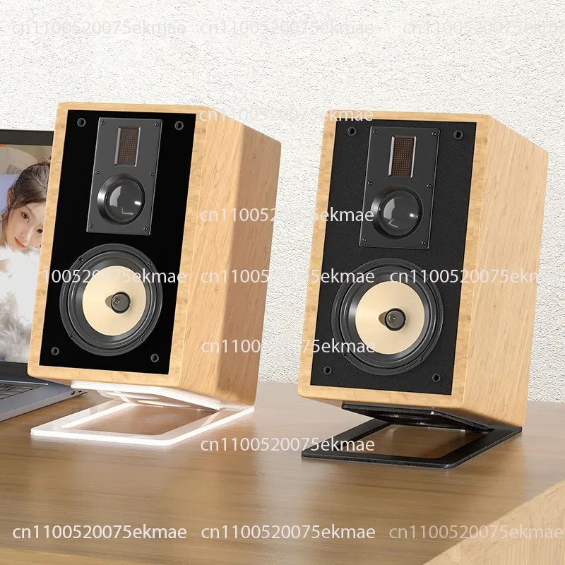 Desktop speaker stand, 15-degree computer speaker placement rack, 4MM thickness surround bookshelf box base rack