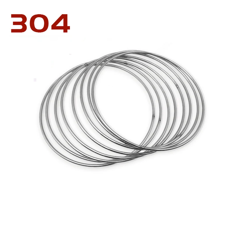 304 Stainless Steel Ring Circle O-ring Suspension Ring Solid Heavy Seamless Steel Ring Connection Ring Steel Ring M10-M16