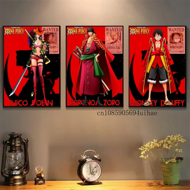 

Japan Classic Hot-blooded Anime One Piece Unframed Canvas Print Poster for Living Home Home Decor Picture Painting Cartoon Wall
