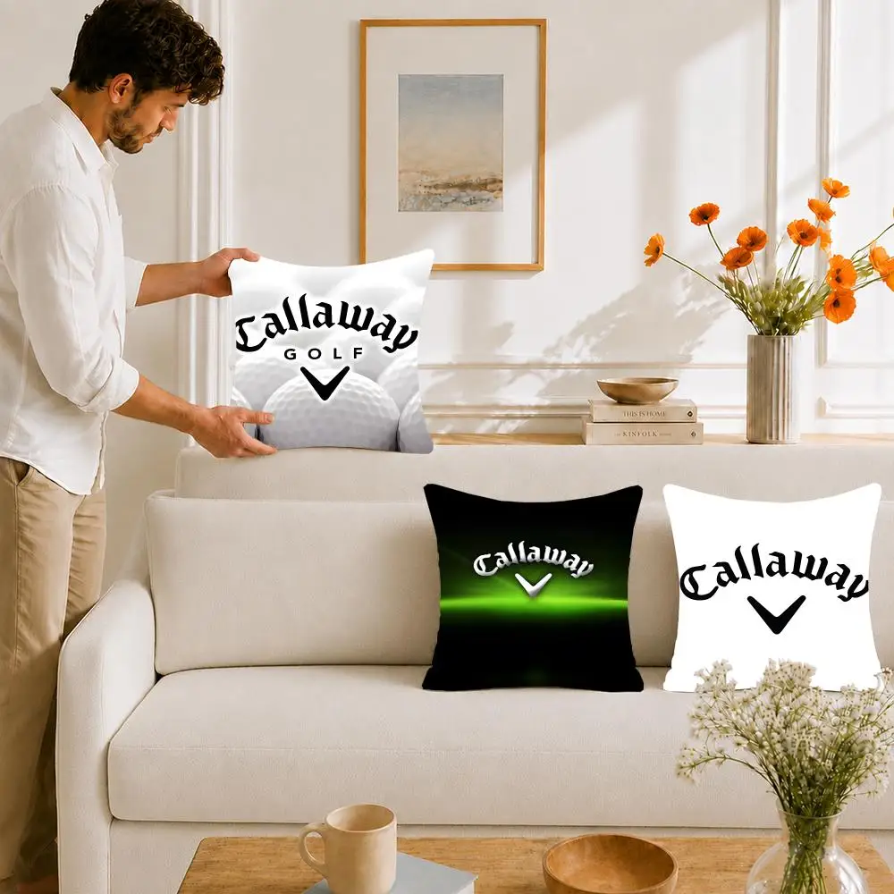 Brand Golf Callaway Cushion Cover Portable floor cushion for travel Yoga Minimalist text 2way tricot