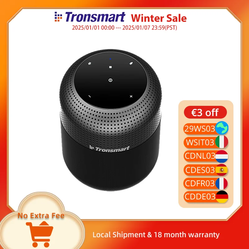 Tronsmart T6 Max Bluetooth Speaker 60W Home Theater Speaker with 20H Playtime, IPX5, NFC, True Wireless Stereo, Voice Assistant