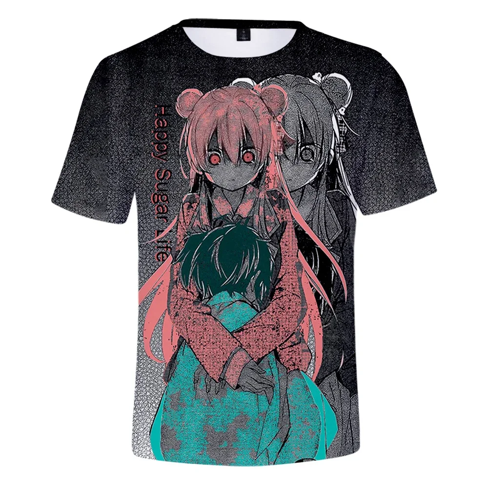 2022 Happy Sugar Life Anime T-shirts Women Men 3D Crewneck Tshirts Summer Casual Fashion Tees