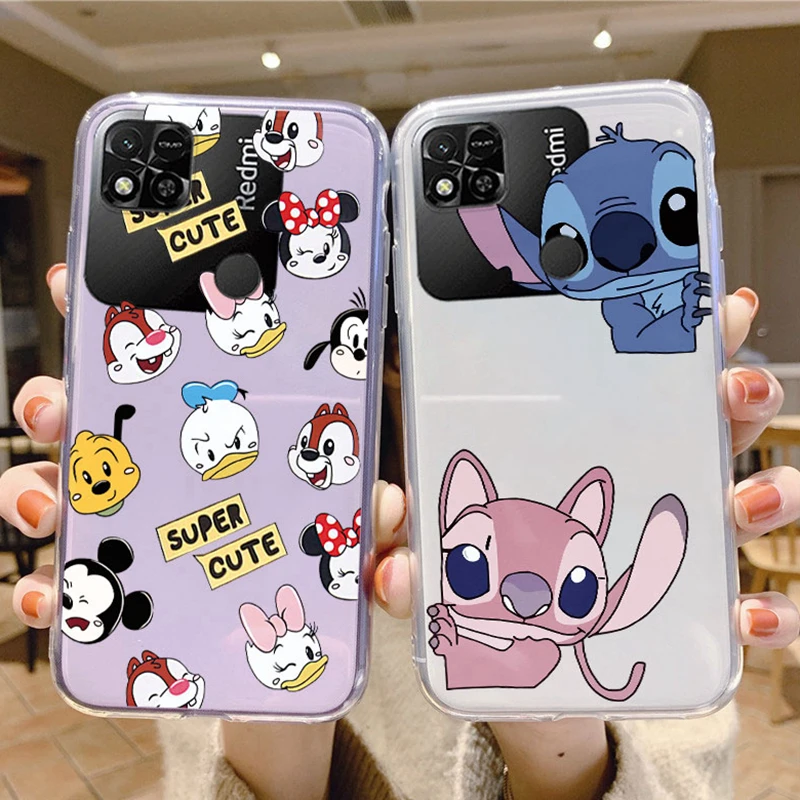 for Xiaomi Redmi 10A Global Phone Case Mickey Minnie Mouse Daisy Donald Duck Stitch Clear Soft Silicone Redmi10a 10 A Cover