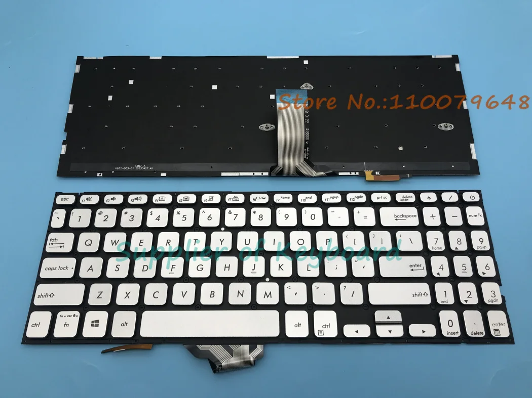 

New For Asus Vivobook S530 S530UA S530UN S530FA S5300F Laptop English/UK/French/Hungarian Keyboard Silver/Black Backlit