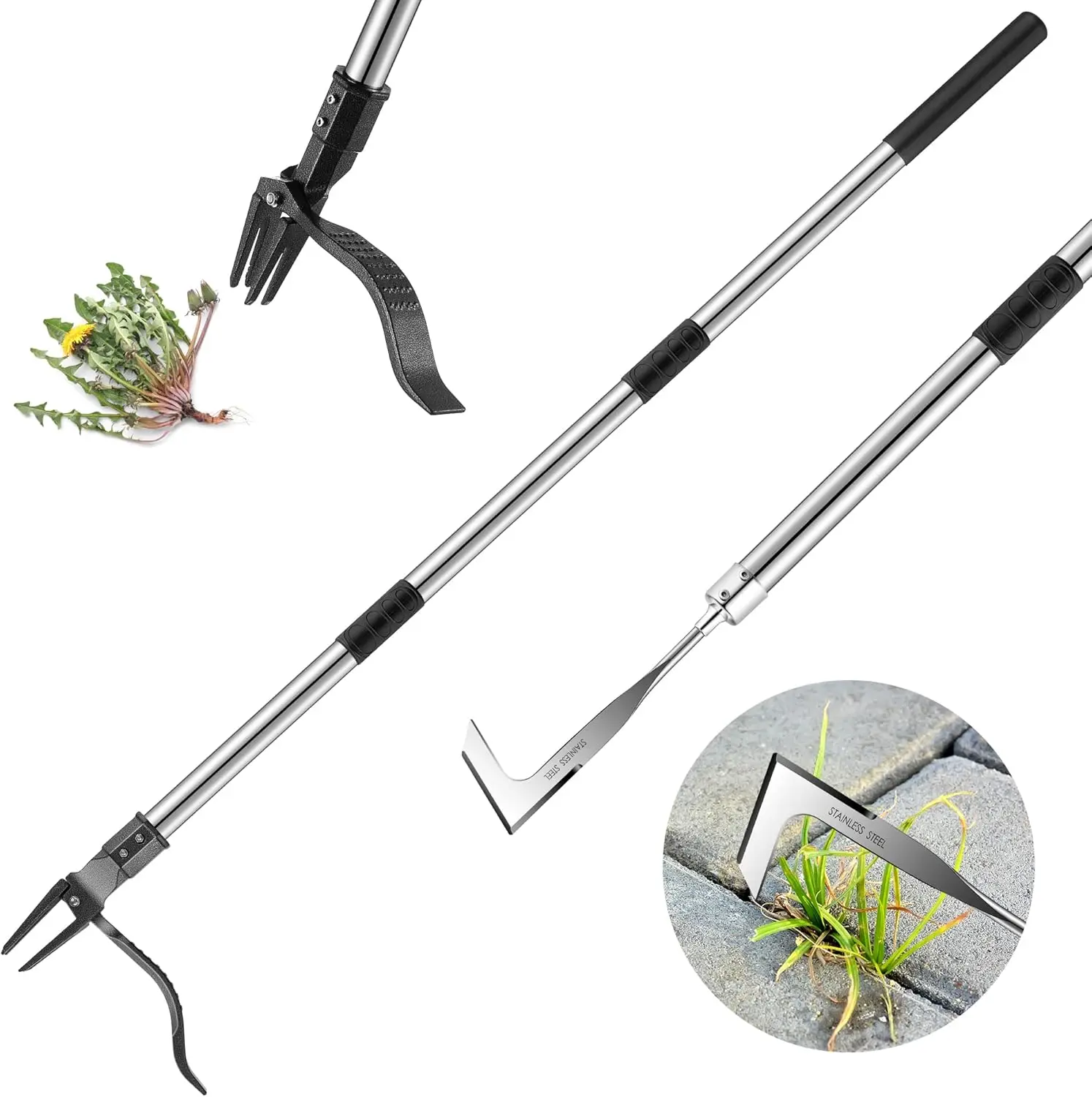 Stand Up Weed Puller Tool And Crack Weeder With 52