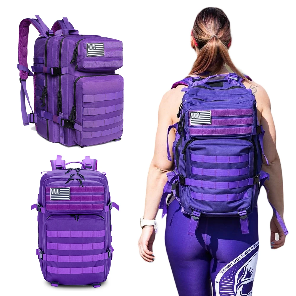 Mochila táctica MOLLE 45L entrenamiento gym y senderismo - imagen 3