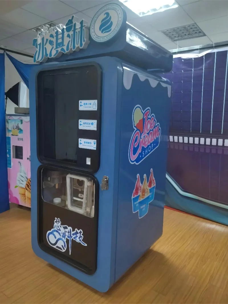 Customized High Quality Soft Ice Cream Vending Machine Slender Model Easy Operate High Efficiency Soft Ice Cream Vending Machine