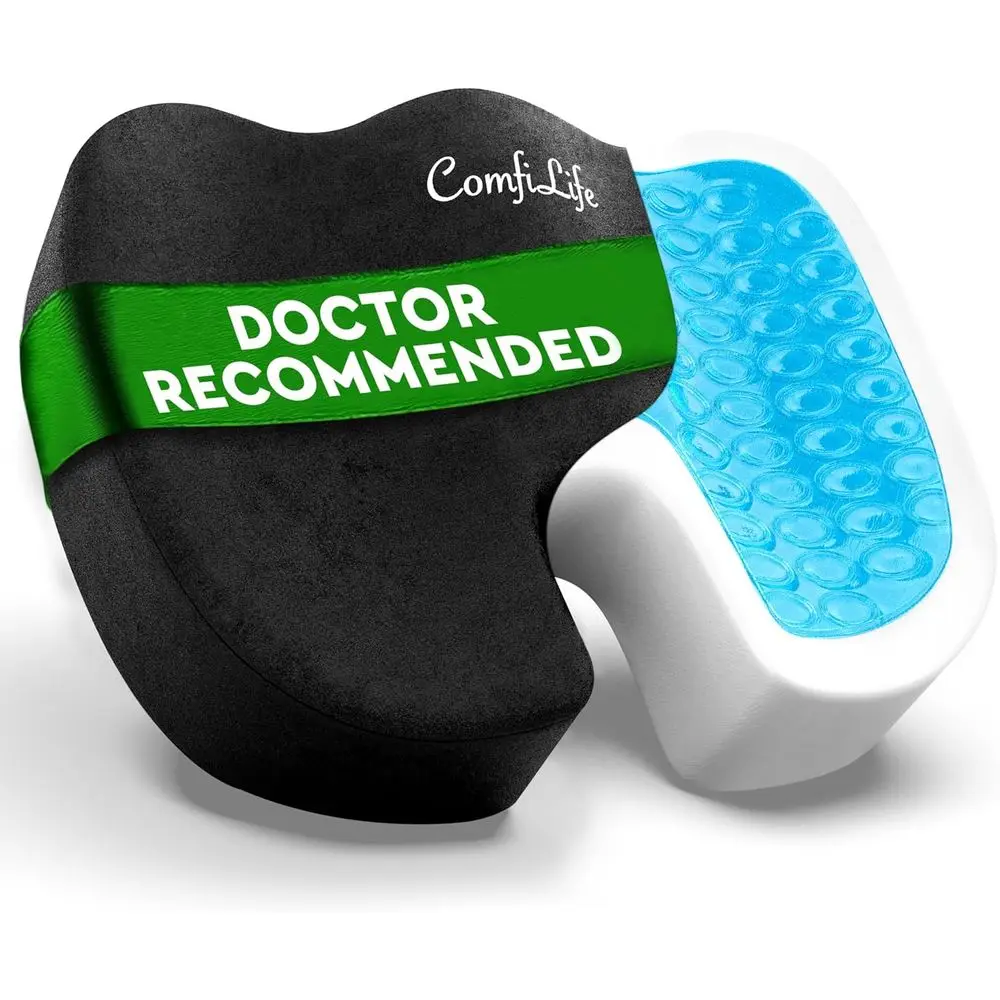 

Premium Gel & Memory oam Seat Cushion – Dr Recommended Oice Chair Cushion, Car Seat Cushion – Chair Cushions or Back & Sciatica