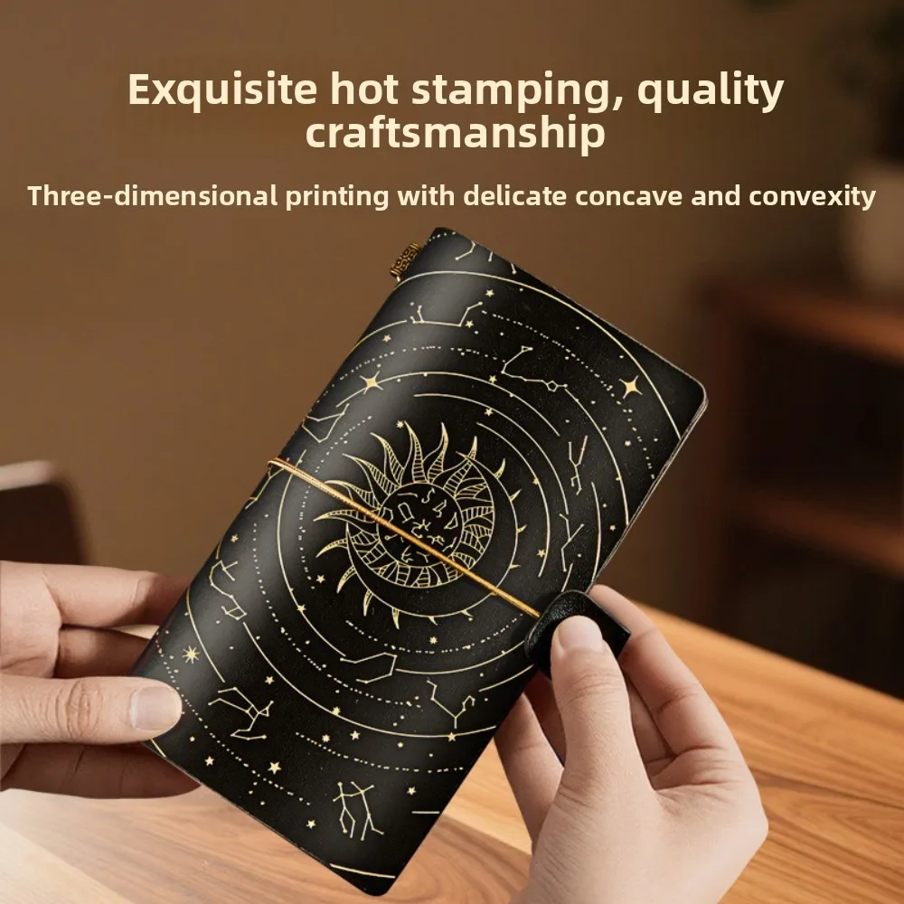 

Блокнот с золотым тиснением в стиле ретро, 192 страницы, дневник с двенадцатью созвездиями, справочники, гладкие записки для письма, блокнот со звездным небом для студентов