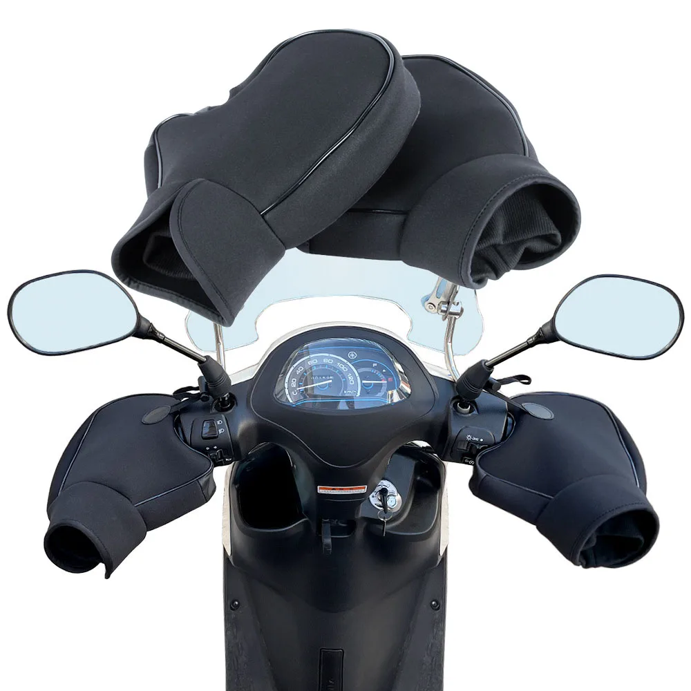 Thick and Warm Handlebar Cover, Winter Windproof and Cold Proof Warm Gloves for Motocycle
