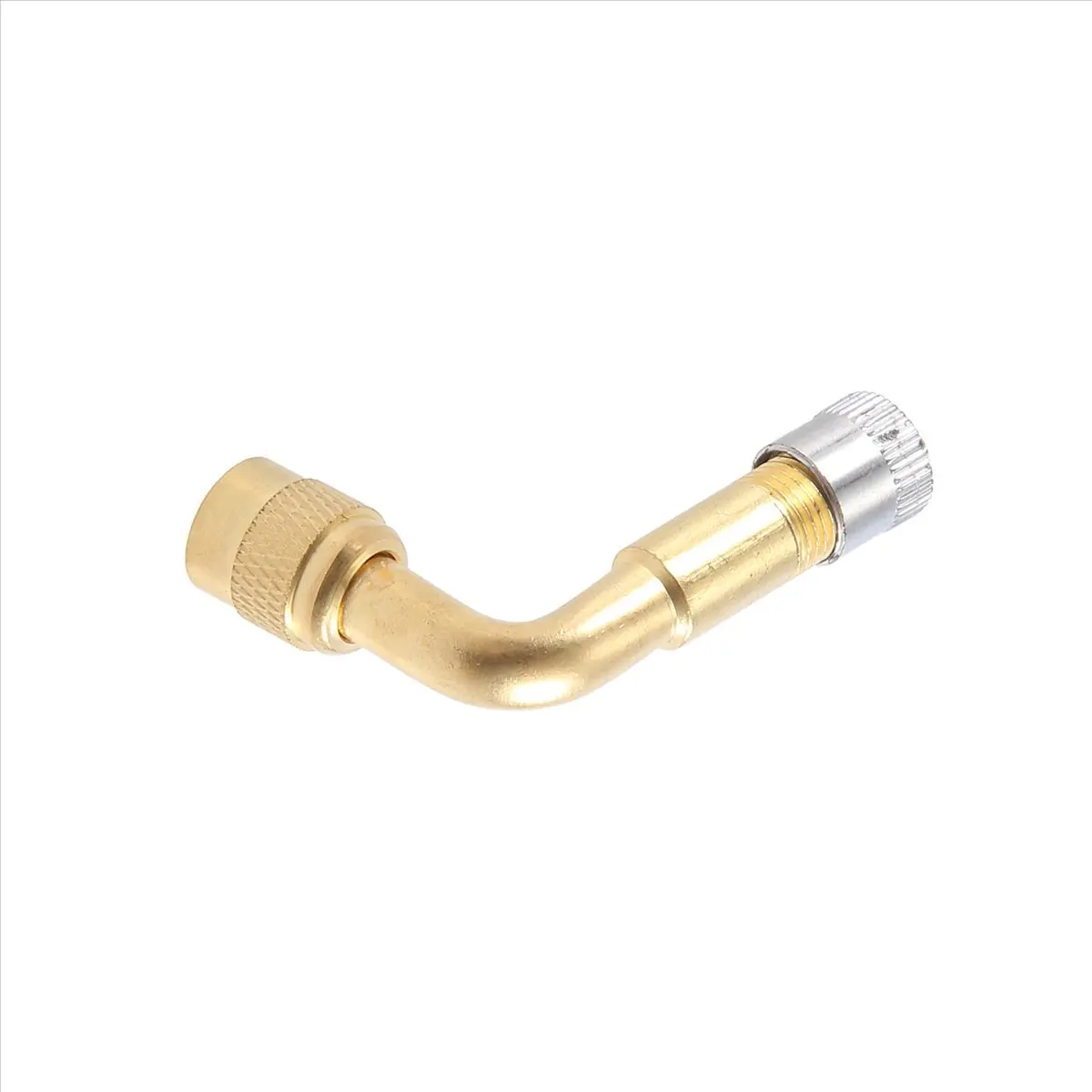 Compatible Motorcycle Car Tire Valve Extension Adapter - 90 Degree Curve