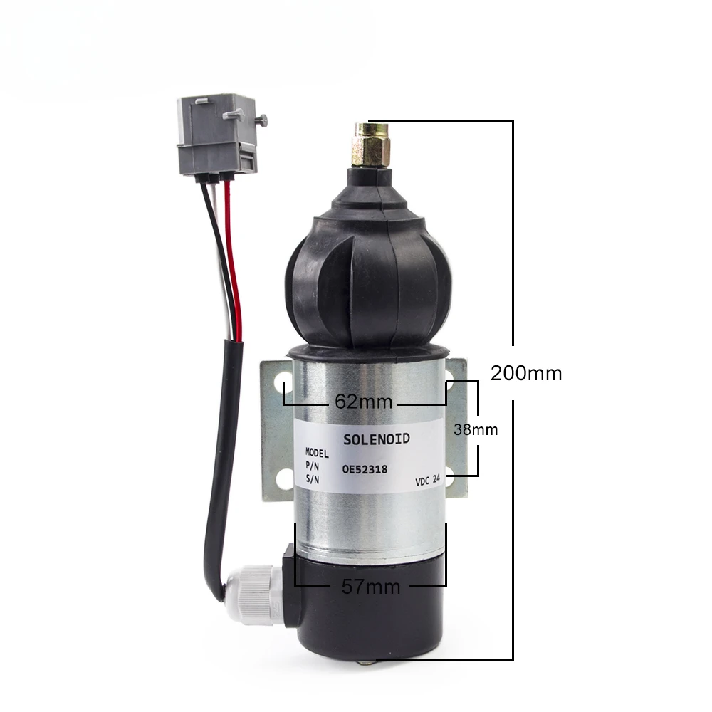 12V 24V OE52318 Engine Fuel Shutdown Solenoid Valve For Perkins 2006 3008 Series Volvo Penta 872825 873754 1830592 872458 881969