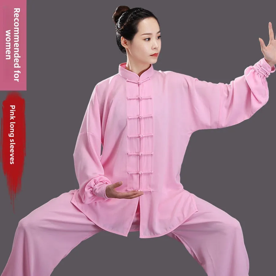 New Tai Chi Kung Fu Uniform Set Traditional Chinese Clothing Long-sleeved Unisex Wushu Loose Comfortable Exercise Clothes Gift