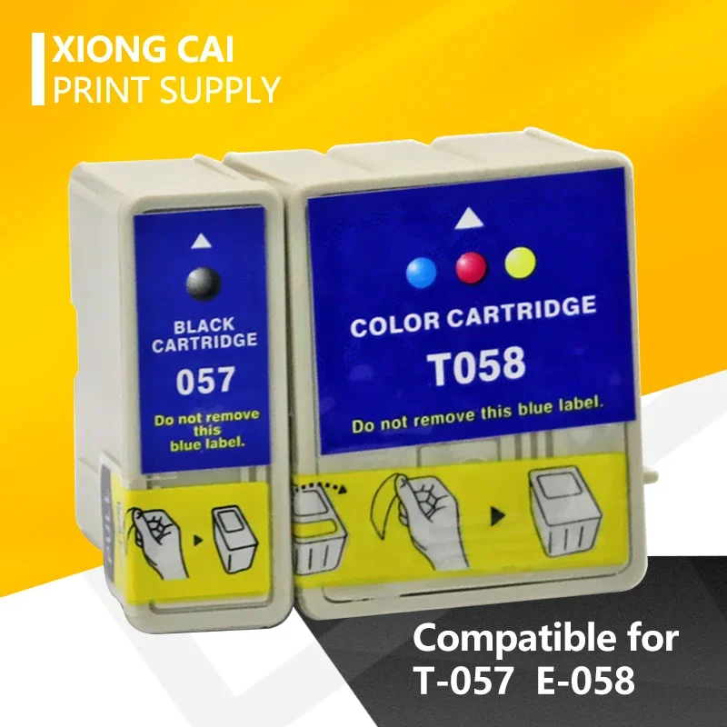 Compatible for Epson T057 T058  T-057 T-058 Compatible Ink Cartridge for Epson ME1,ME100,ME1 Compatible model for T 057 058