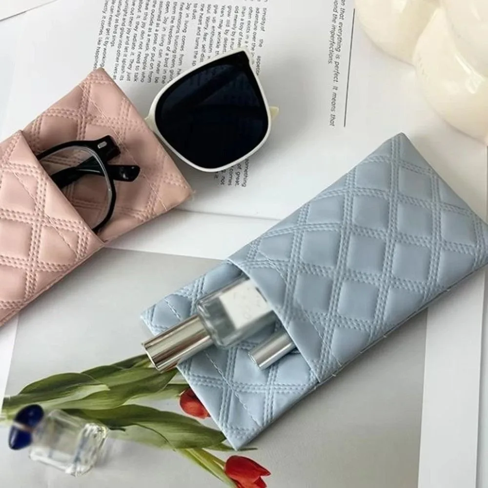 High Quality Fashion Single/Double-layer Sunglasses Storage Bag PU Leather Waterproof Sunglasses Case High-end Glasses Bag