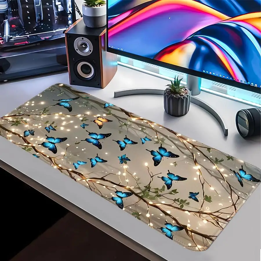 Cartoon Butterfly Anti slip Mouse Pad Keyboard Mouse Pad Desk accessories Computer Laptop Pad Game Console Pad office Pad