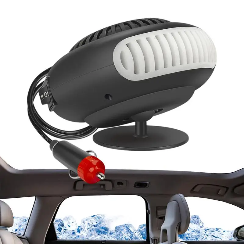 

Car Heater Fan 12V 2 In 1 Car Heater Electric Cooling Fast Heating Auto Defogging Demister Windshield Defroster Accessroies