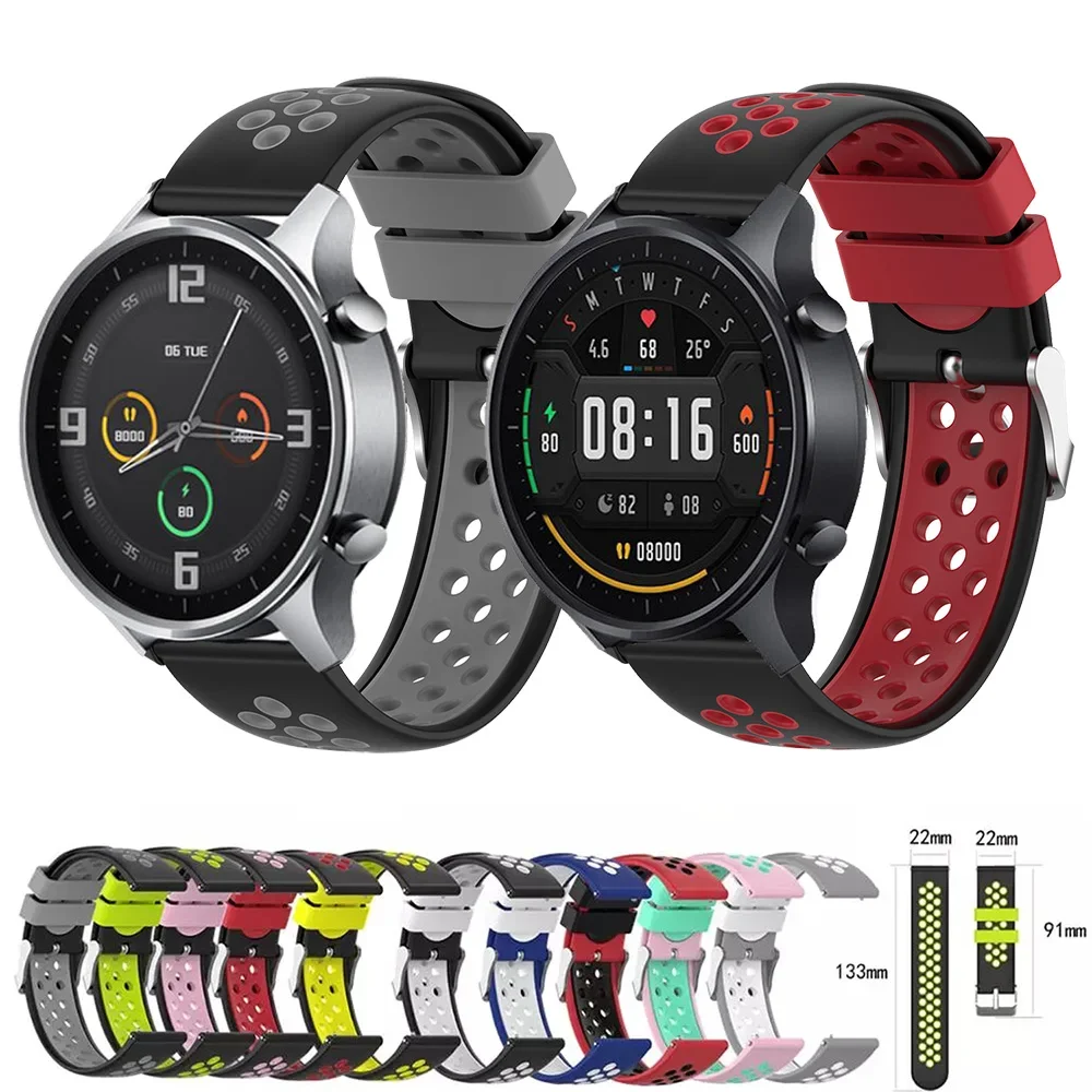 

For Xiaomi Color Watch Mi Smart Watch Color Strap Bracelet Watchband 22mm Silicone Watch Band Replacement Wristband