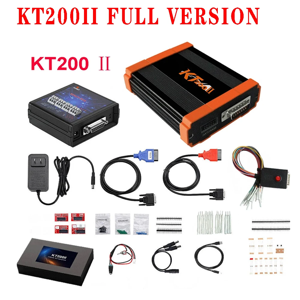 KT200II ECU Programmer  Full Master KT200 II USB Dongle Add License Optimized Hardware Stable Support Bench OBD  BDM