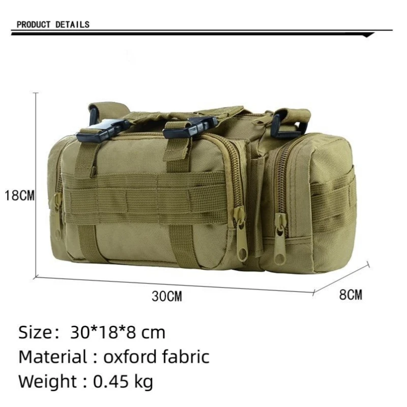 Waist Bag Men Funny Pack Waterproof Cross-body Shoulder Sling Bag Camping Hiking Fishing Hunting Fishing Molle System