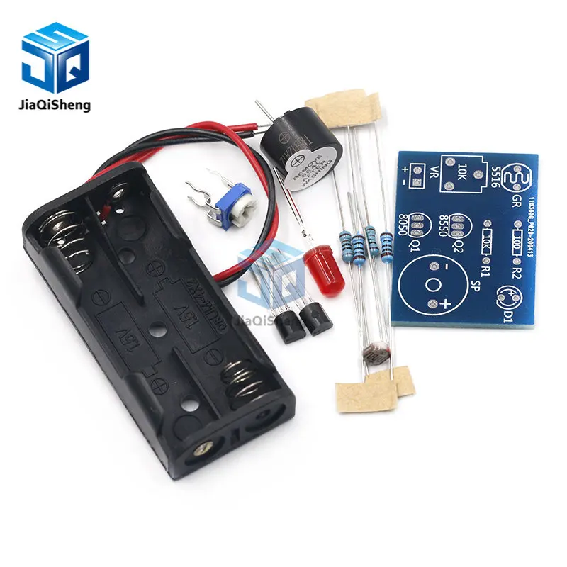 Photosensitive light-controlled sound and light alarm kit manual electrician welding exercises electronic DIY production parts