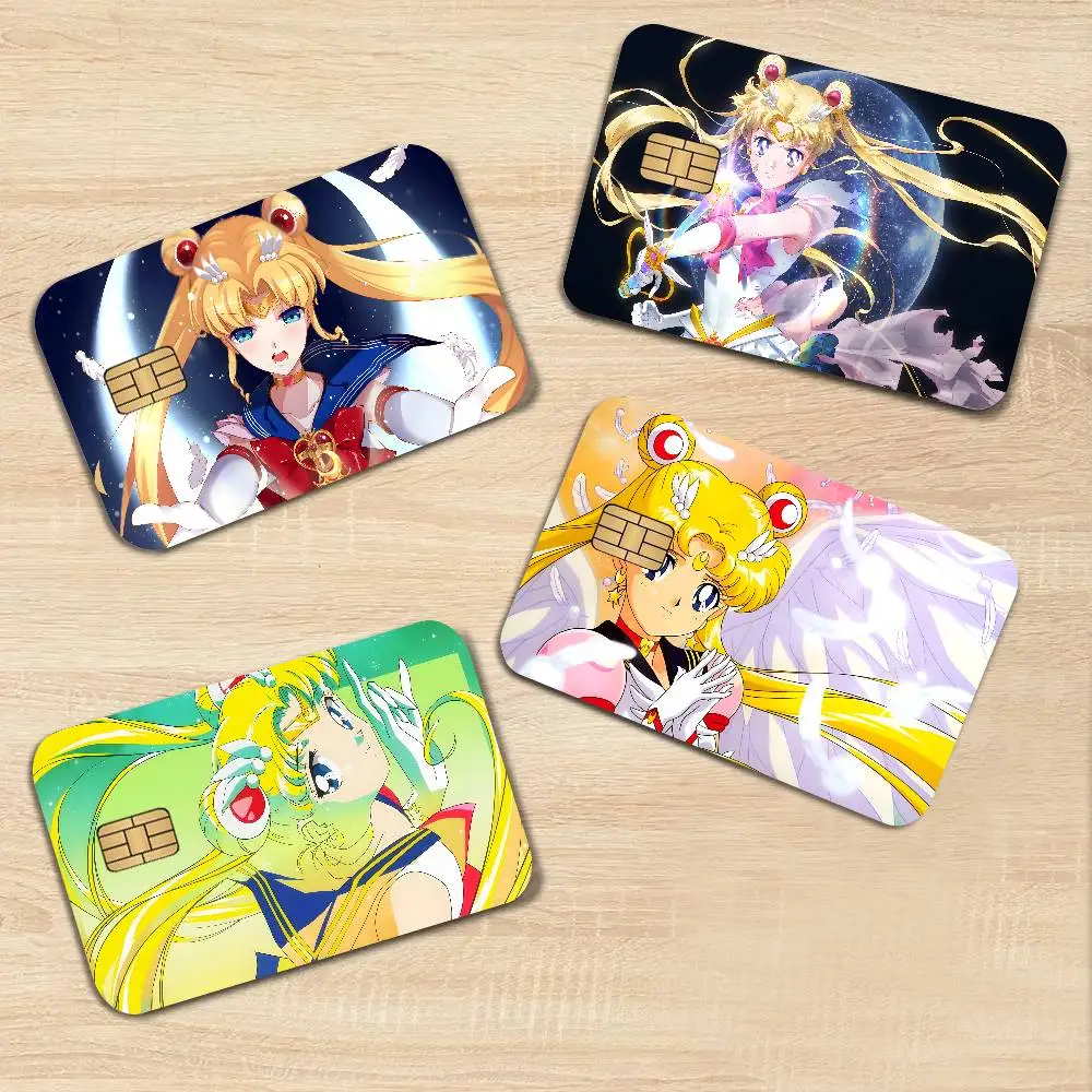 Anime R-Role S-Sailor M-Moon Diy Credit Debit Card Sticker Party Sticker Decoration Waterproof Small Chip Card Skin Sticker