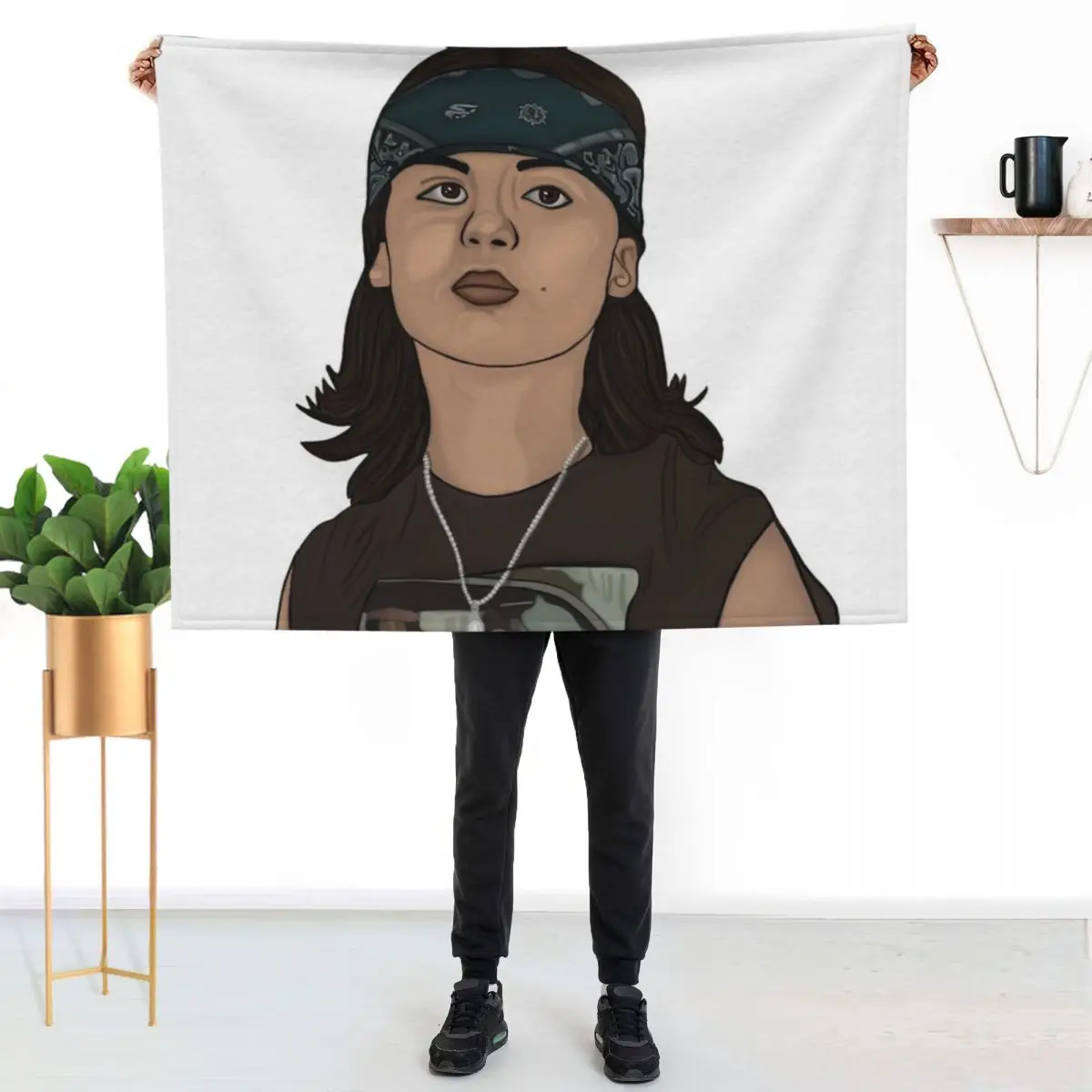 Robin Arellano Throw Blanket Multi Use Warm Blanket for Living Room Bedroom