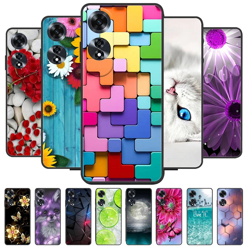 For OPPO A60 4G Case Silicon TPU Black Bumper Cover Phone Cases for OPPO A60 4G CPH2631 Protector Shockproof Soft Shell OPPOA60