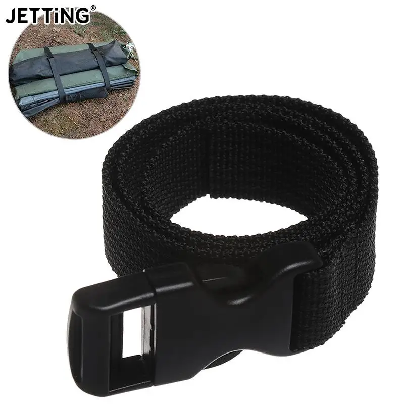 Black Durable Nylon 0.5~3M Travel Tied Cargo Tie Down Luggage Lash Belt Strap With Cam Buckle Travel Kits Outdoor Camping Tool