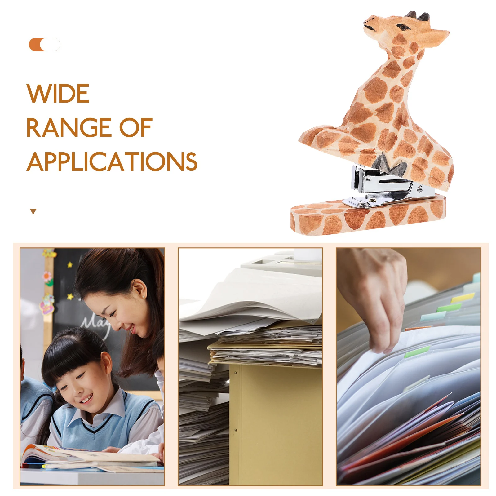 

Decorative Animal Stapler Made of Wood and Iron Portable Small Stapler for Office School Travel Lightweight Efficient Paper Tool