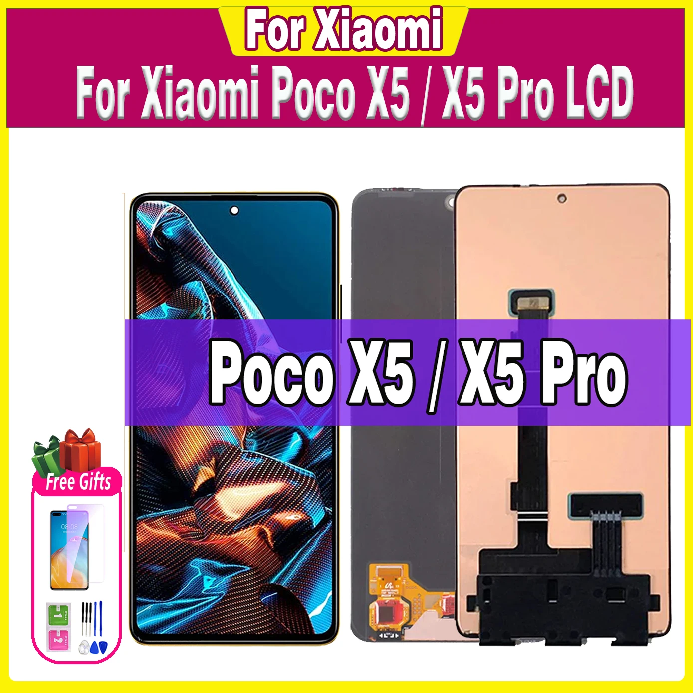 

ЖК-дисплей AMOLED для Poco X5 Lcd 22111317PG дисплей для Xiaomi PocoX5 pro LCD X5Pro 22101320G Дисплей сенсорный экран Рамка дигитайзер