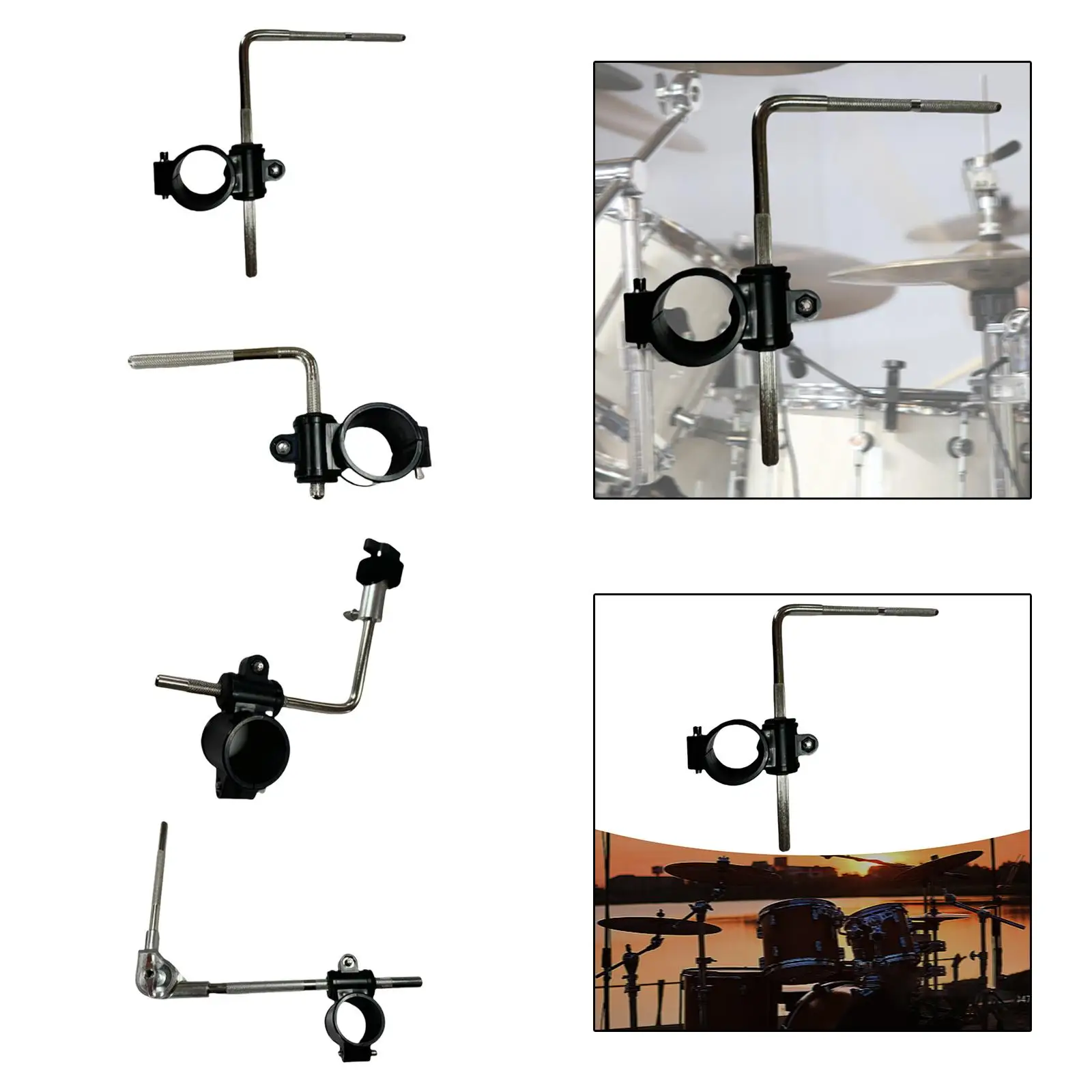 Drum Rack Clamp Percussion Instrument Accessories Bracket Clip Professional Electronic Drum Clamp Hardware for Kids Beginner