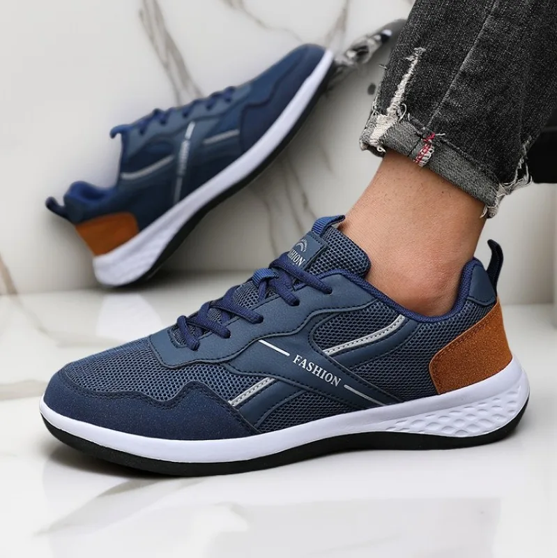 

2025 New Thick Soled Shock-absorbing Sports Shoes for Men Breathable Mesh Casual Running Shoes, Business Trend Versatile Shoes