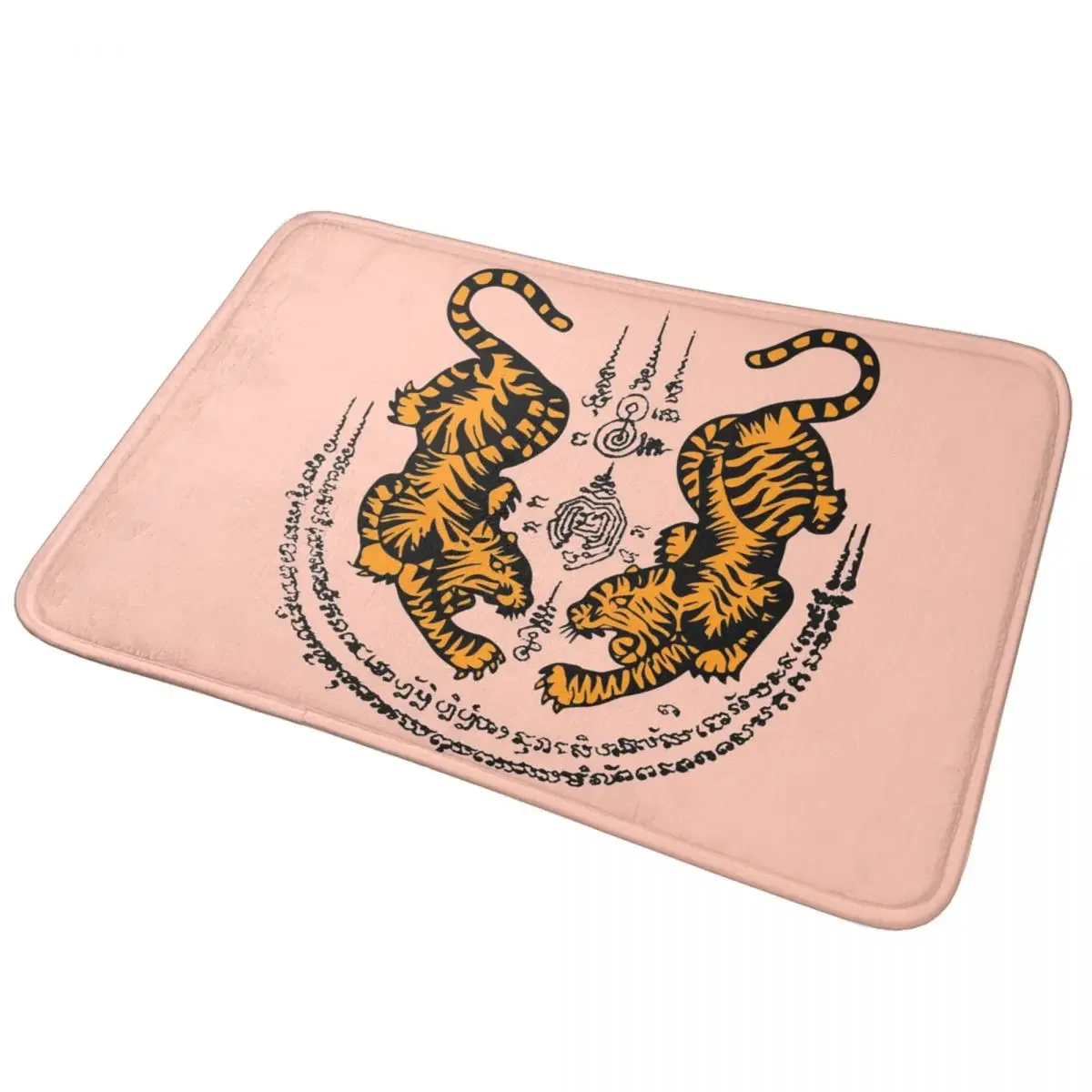 Alfombra Antideslizante con Diseño de Tigre Sak Yant, Alfombra para Entrada de Cocina, Hogar, Balcón, Alfombra para Pies