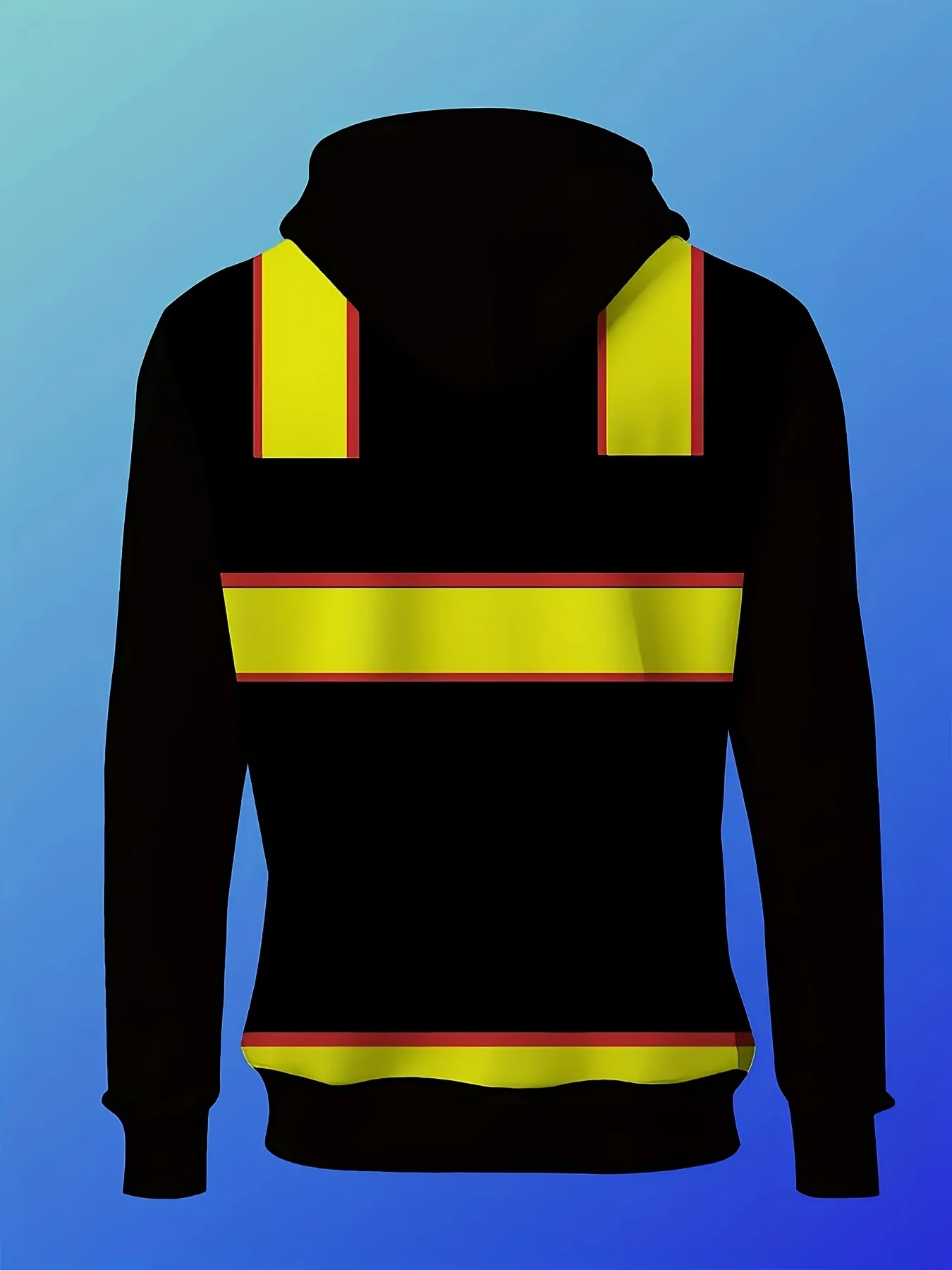 Men's truck themed hoodie with green and black contrasting stitching, suitable as an exclusive gift for outdoor enthusiasts