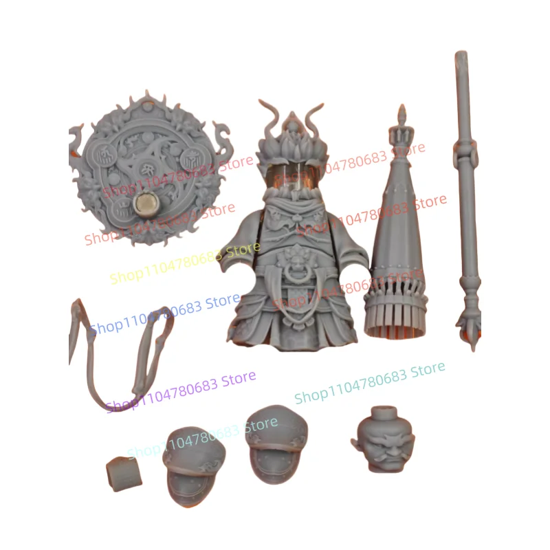 MOC Erlang Shen Mini Beeldjes Pop Assemblage Bouwstenen Chinese Mythologie Assemblage Model Ornament Educatief Speelgoed Cadeau