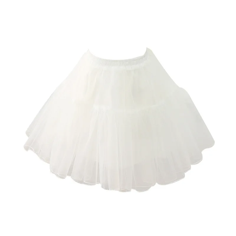 New Lolita Cosplay Petticoats In Stock White Black Organza Girls Crinoline Bridal Underskirt Women 2024